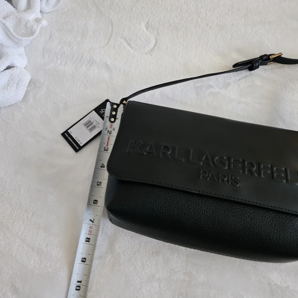 NWT Karl Lagerfeld Elegant Black Handbag Crossbody - Picture 2 of 11